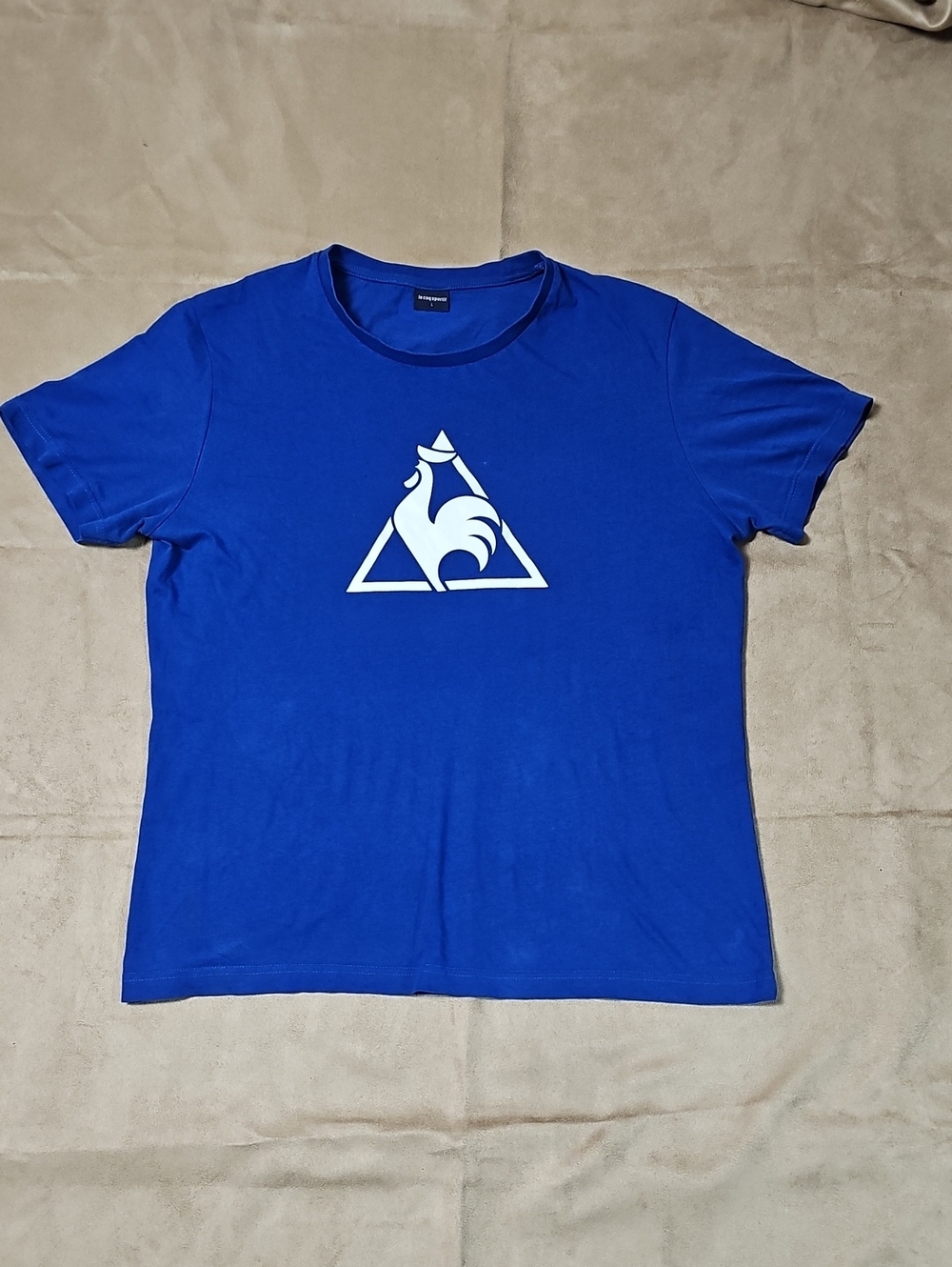 Le Coq Sportif 100% Cotton Men’s Cobalt Blue Logo Tee - L